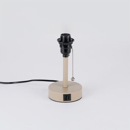 Brilagi - Galda lampa ar USB portu TABLON 1xE27/25W/230V bēša