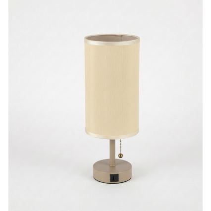 Brilagi - Galda lampa ar USB portu TABLON 1xE27/25W/230V bēša/krēmkrāsaina