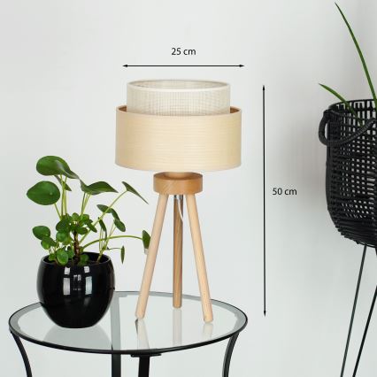 Brilagi - Galda lampa ARIZONA BOHO 1xE27/15W/230V bēša