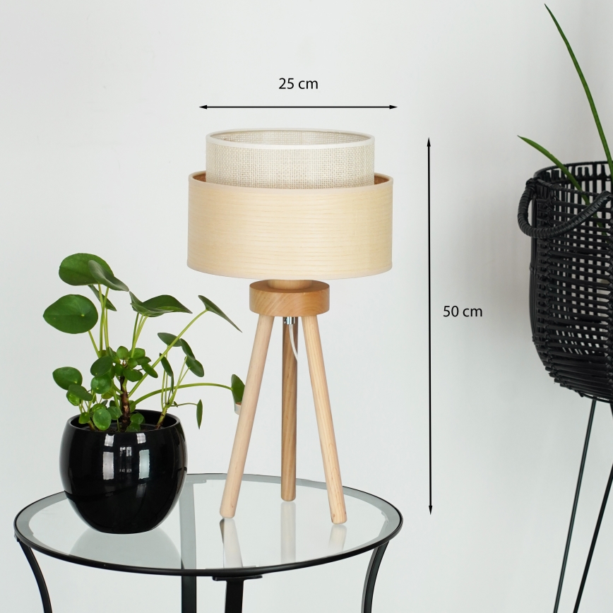 Brilagi - Galda lampa ARIZONA BOHO 1xE27/15W/230V bēša