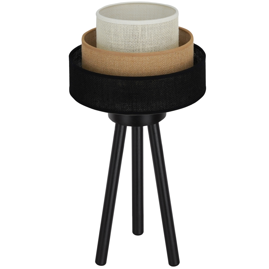 Brilagi - Galda lampa ASPEN LUNETA 1xE27/15W/230V melna/bēša/krēmkrāsa