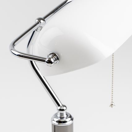 Brilagi - Galda lampa BANK OFFICE 1xE27/60W/230V melna/sudraba/balta