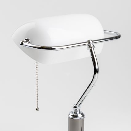 Brilagi - Galda lampa BANK OFFICE 1xE27/60W/230V melna/sudraba/balta