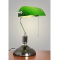 Brilagi - Galda lampa BANK OFFICE 1xE27/60W/230V melna/sudraba/zaļa