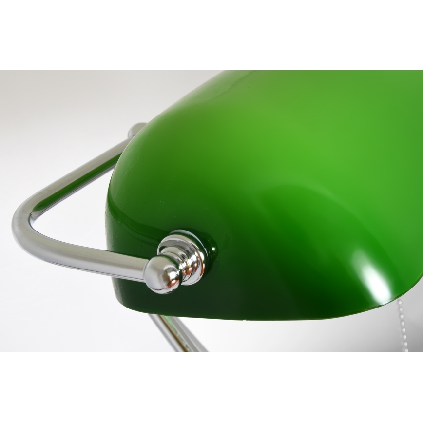 Brilagi - Galda lampa BANK OFFICE 1xE27/60W/230V melna/sudraba/zaļa