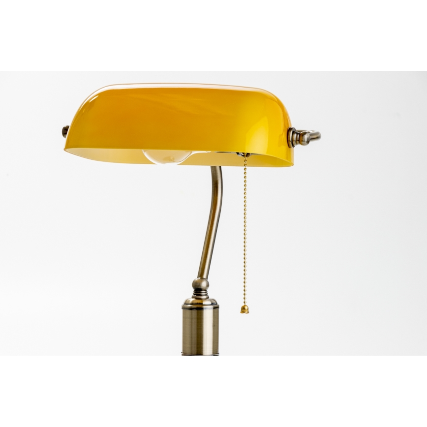 Brilagi - Galda lampa BANK OFFICE 1xE27/60W/230V misiņš/oranža