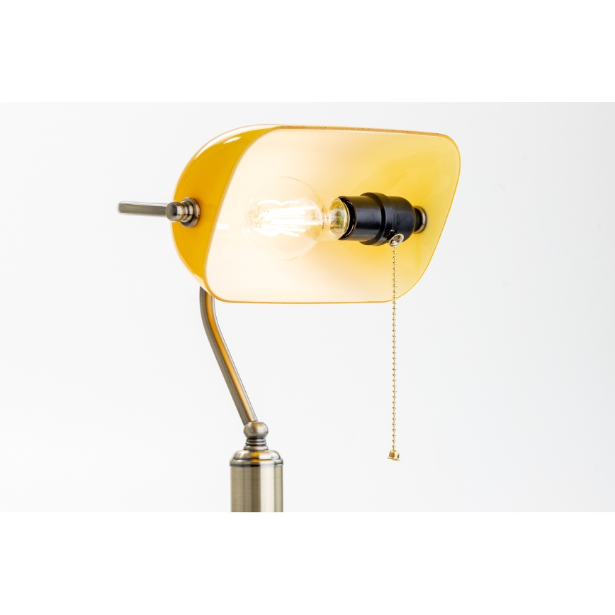 Brilagi - Galda lampa BANK OFFICE 1xE27/60W/230V misiņš/oranža