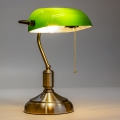 Brilagi - Galda lampa BANK OFFICE 1xE27/60W/230V misiņš/zaļa