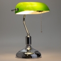Brilagi - Galda lampa BANK OFFICE 1xE27/60W/230V spīdīgi hromēts/zaļa