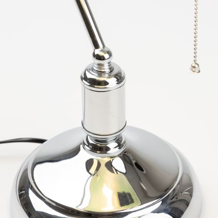 BRILAGI - Galda lampa BANK OFFICE 1xE27/60W/230V spīdīgi hromēts/zaļa