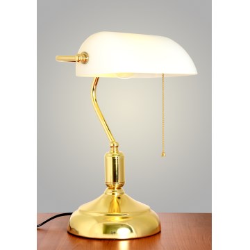 Brilagi - Galda lampa BANK OFFICE 1xE27/60W/230V zelta/balta