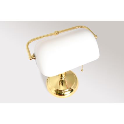 Brilagi - Galda lampa BANK OFFICE 1xE27/60W/230V zelta/balta