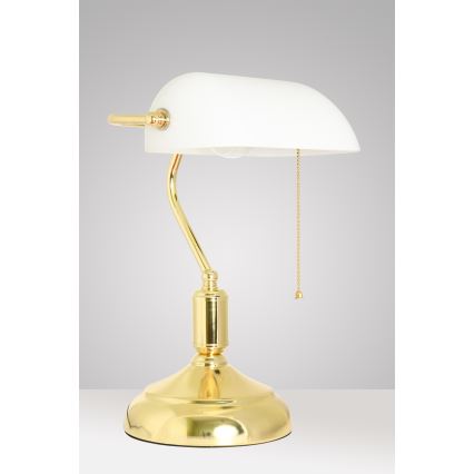 Brilagi - Galda lampa BANK OFFICE 1xE27/60W/230V zelta/balta