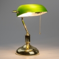 Brilagi - Galda lampa BANK OFFICE 1xE27/60W/230V zelta/zaļa