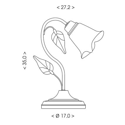 BRILAGI - Galda lampa BLOSSOM 1xE27/40W/230V patina/misiņš