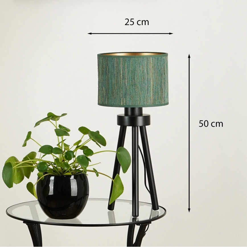 Brilagi - Galda lampa BOSTON ROLLER 1xE27/15W/230V salmi zaļa/zelta