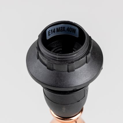 BRILAGI - Galda lampa CERIA 1xE14/40W/230V Ø 20,5 cm melna/miedzaina/pelēka