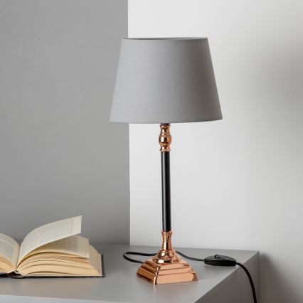 BRILAGI - Galda lampa CERIA 1xE14/40W/230V Ø 20,5 cm melna/miedzaina/pelēka