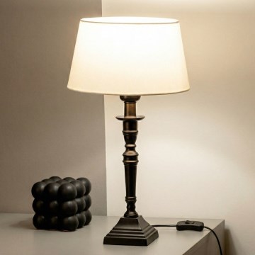 Brilagi - Galda lampa CERIA 1xE27/60W/230V Ø 25 cm melna/balta
