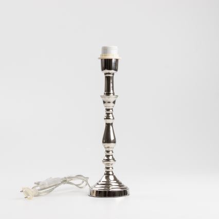 Brilagi - Galda lampa CERIA 1xE27/60W/230V Ø 25 cm spīdīgs hroms/pelēks