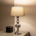 BRILAGI - Galda lampa CERIA 1xE27/60W/230V Ø 25 cm spīdīgs hroms/pelēks