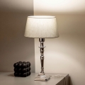 BRILAGI - Galda lampa CERIA 1xE27/60W/230V Ø 25 cm sudraba/pelēka