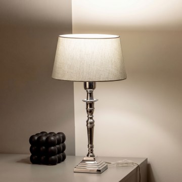 BRILAGI - Galda lampa CERIA 1xE27/60W/230V Ø 25 cm sudraba/pelēka