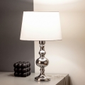 BRILAGI - Galda lampa CERIA 1xE27/60W/230V Ø 30 cm spīdīgs hroms/balts