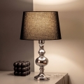 BRILAGI - Galda lampa CERIA 1xE27/60W/230V Ø 30 cm spīdīgs hroms/melna