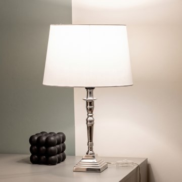 BRILAGI - Galda lampa CERIA 1xE27/60W/230V Ø 30 cm sudraba/balta