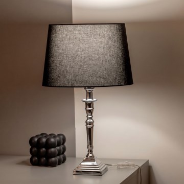 BRILAGI - Galda lampa CERIA 1xE27/60W/230V Ø 30 cm sudraba/melna