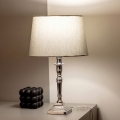 BRILAGI - Galda lampa CERIA 1xE27/60W/230V Ø 30 cm sudraba/pelēka