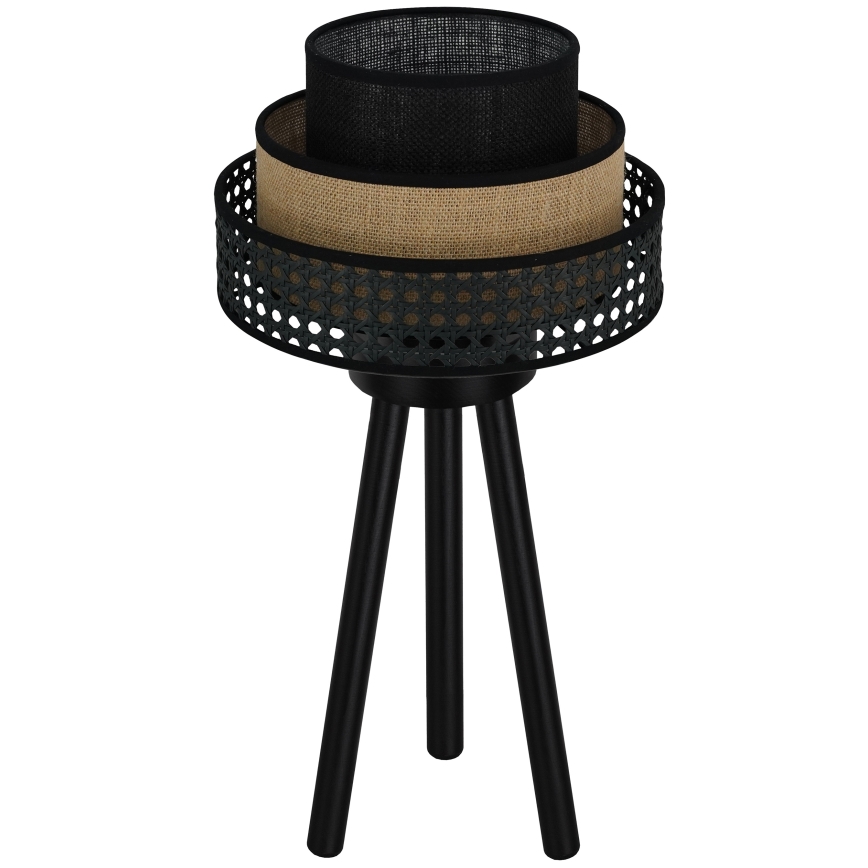 Brilagi - Galda lampa DAKOTA LUNETA 1xE27/15W/230V melna/bēša