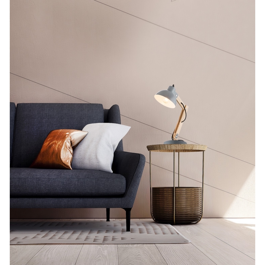 Brilagi - Galda lampa FOCUS 1xE27/40W/230V pelēka