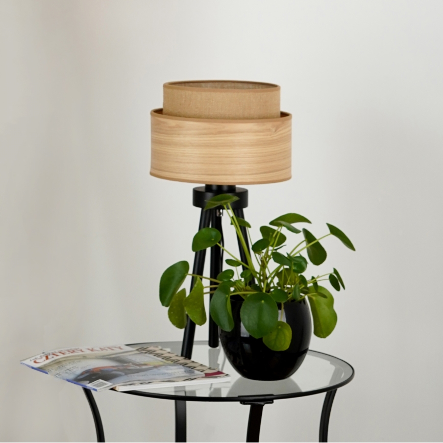 Brilagi - Galda lampa MONTANA BOHO 1xE27/15W/230V brūna/melna