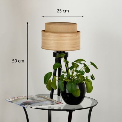 Brilagi - Galda lampa MONTANA BOHO 1xE27/15W/230V brūna/melna