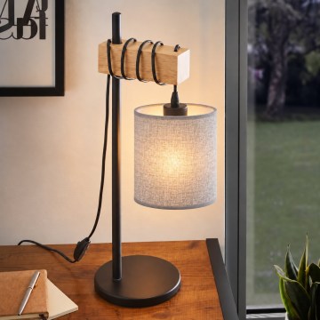 BRILAGI - Galda lampa NUBILA 1xE27/40W/230V brūna/melna/pelēka