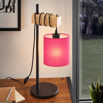 BRILAGI - Galda lampa NUBILA 1xE27/40W/230V brūna/melna/rozā