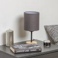 Brilagi - Galda lampa NUBILA WOOD 1xE27/25W/230V ozols/antracīta
