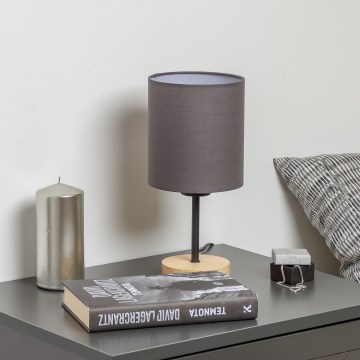 Brilagi - Galda lampa NUBILA WOOD 1xE27/25W/230V ozols/antracīta