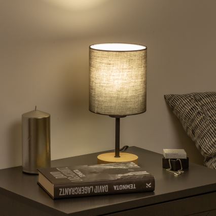 Brilagi - Galda lampa NUBILA WOOD 1xE27/25W/230V ozols/antracīta