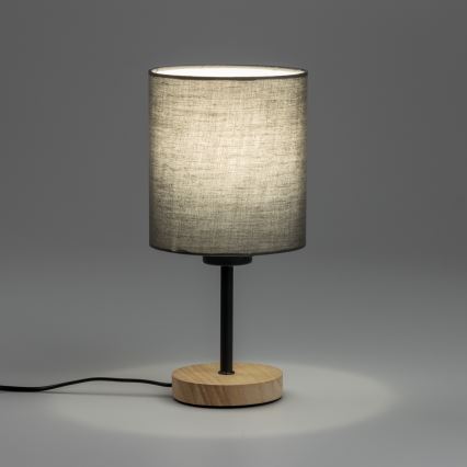 Brilagi - Galda lampa NUBILA WOOD 1xE27/25W/230V ozols/antracīta