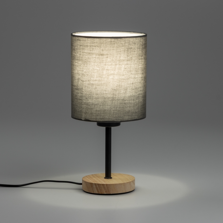 Brilagi - Galda lampa NUBILA WOOD 1xE27/25W/230V ozols/antracīta