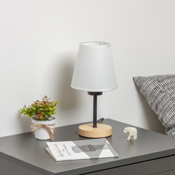 Brilagi - Galda lampa NUBILA WOOD 1xE27/25W/230V ozols/balta