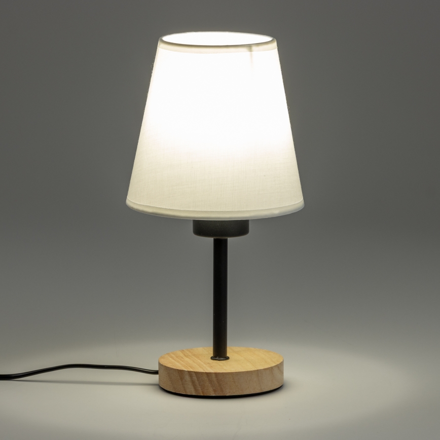 Brilagi - Galda lampa NUBILA WOOD 1xE27/25W/230V ozols/balta