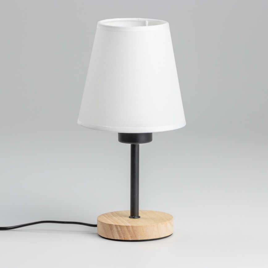 Brilagi - Galda lampa NUBILA WOOD 1xE27/25W/230V ozols/balta