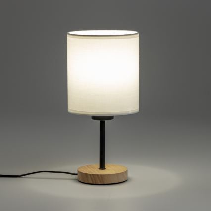 Brilagi - Galda lampa NUBILA WOOD 1xE27/25W/230V ozols/balta