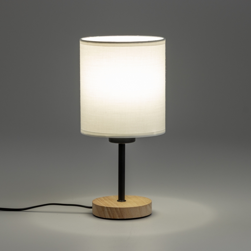 Brilagi - Galda lampa NUBILA WOOD 1xE27/25W/230V ozols/balta