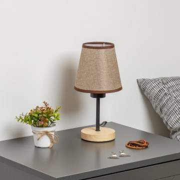 Brilagi - Galda lampa NUBILA WOOD 1xE27/25W/230V ozols/brūna