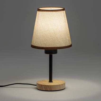 Brilagi - Galda lampa NUBILA WOOD 1xE27/25W/230V ozols/brūna